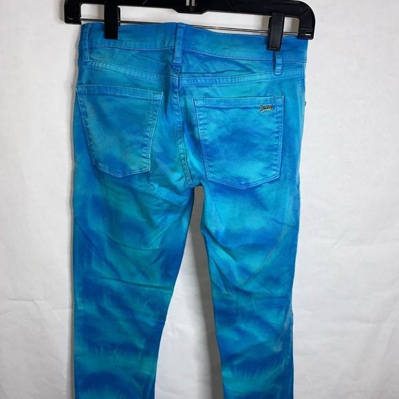 Juicy Couture size 25 two tone blue tie dye type design jeans - Picture 2 of 9